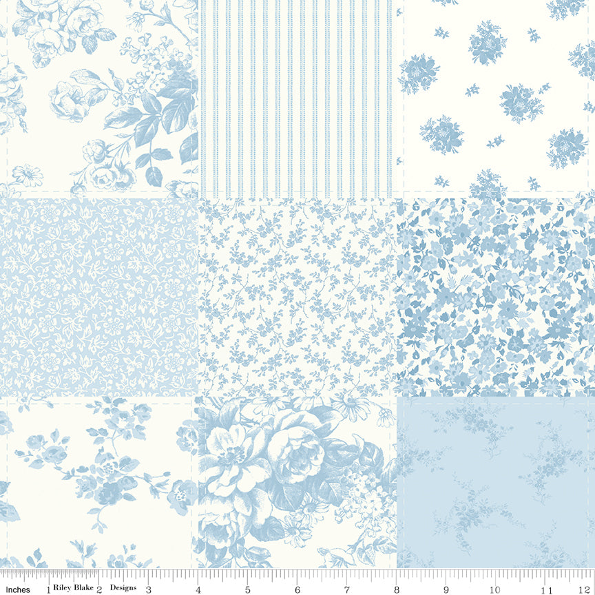 Rosewater Cottage Cheater Print Blue