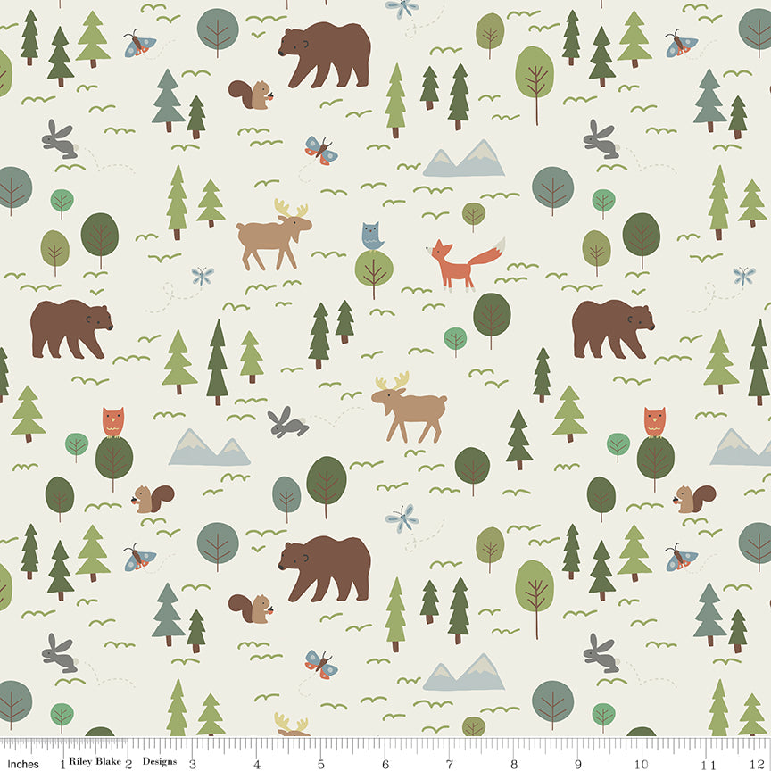 Upper Pines Main Cream Quilt Fabric