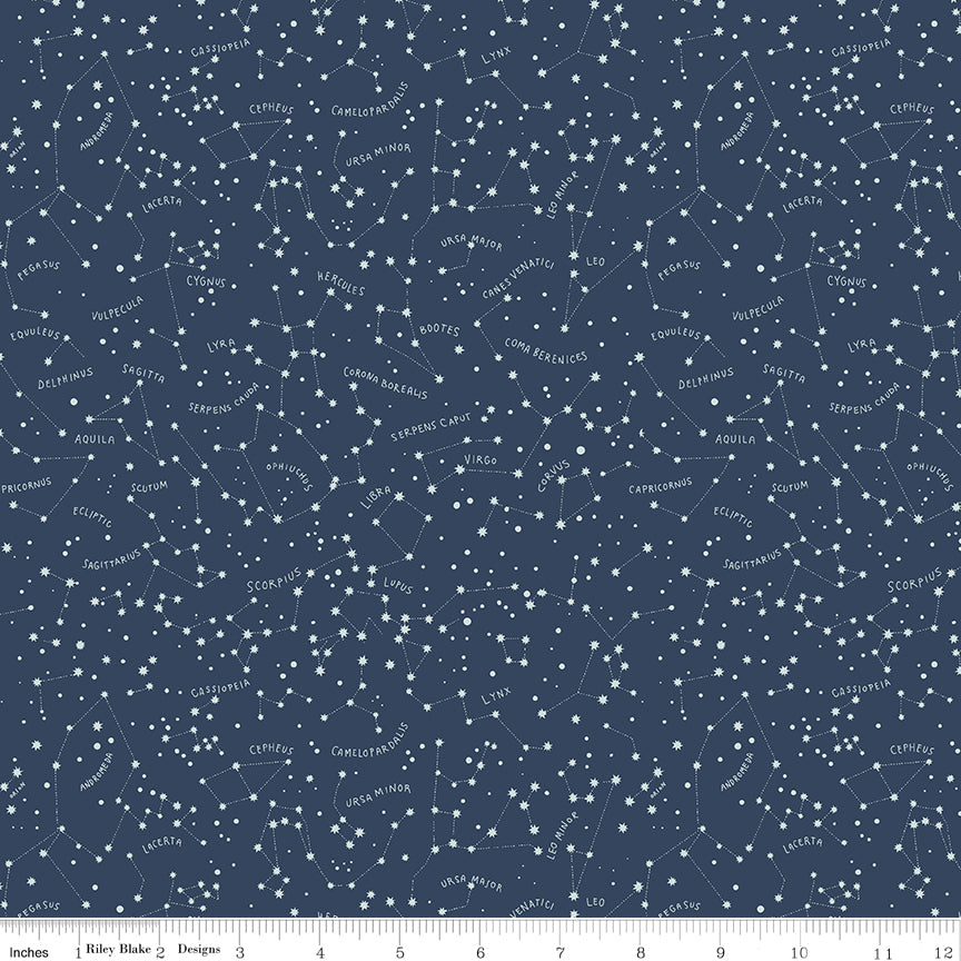 Upper Pines Constellations Navy Quilt Fabric