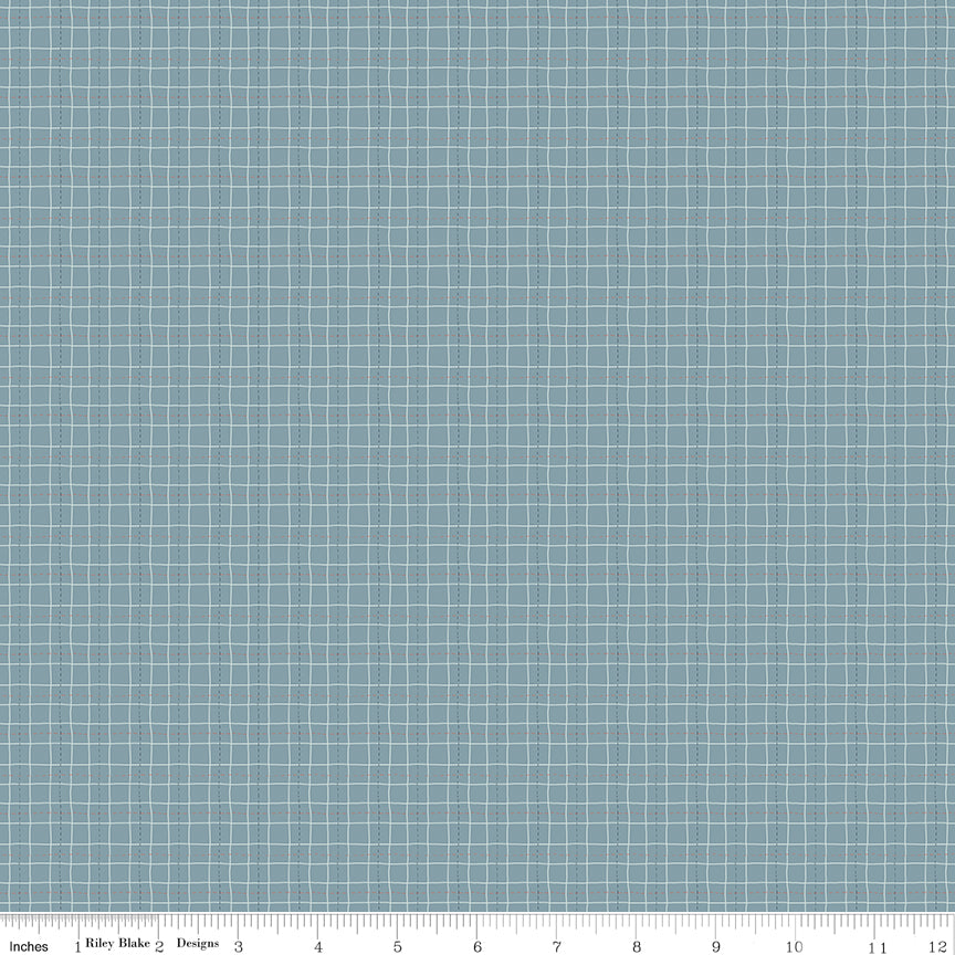 Upper Pines Plaid Blue Quilt Fabric