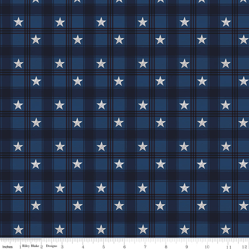 Valor Is Never Forgotten Plaid Blue