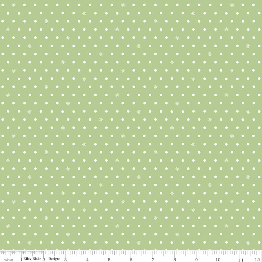 Ashmere Heart Dots Honeydew