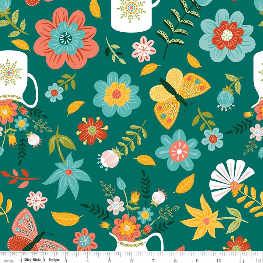 Folk Floral Main Jade by Folk Floral — Diane Labombarbe