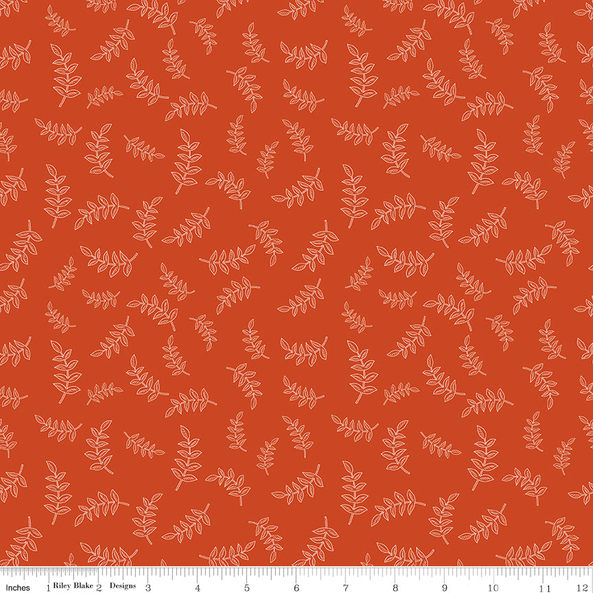 Folk Floral Sprigs Rusty by Folk Floral — Diane Labombarbe