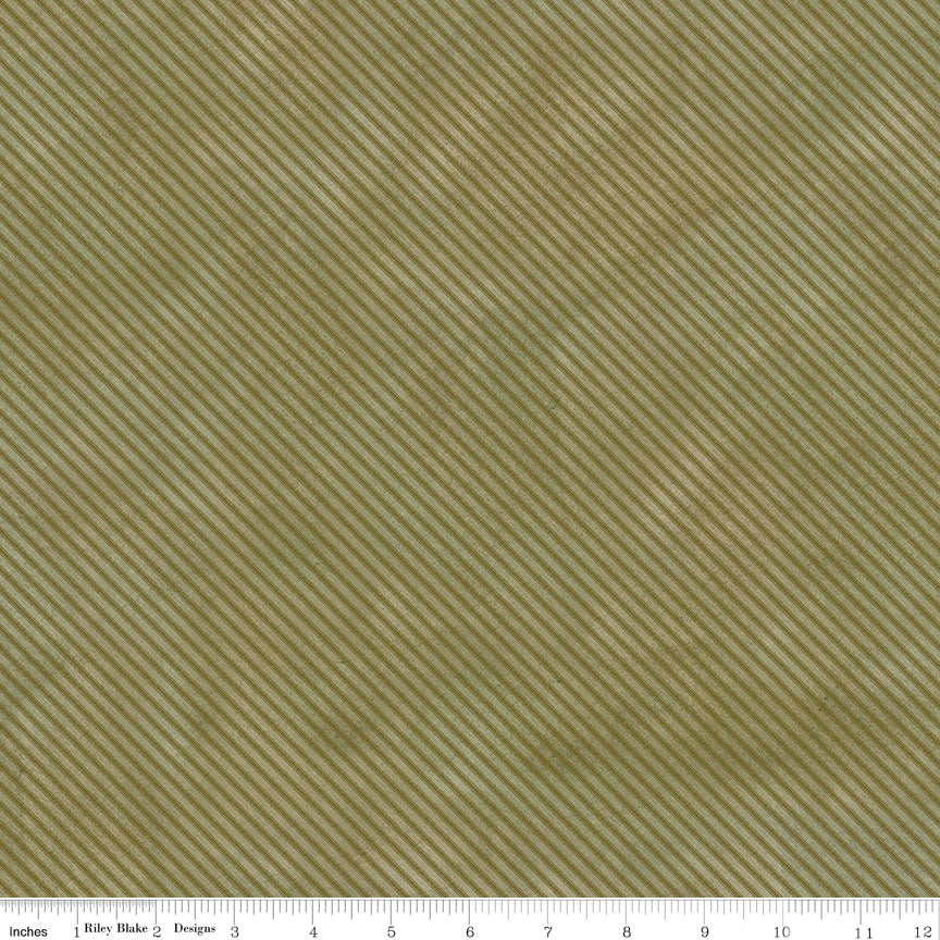 Feels Like Fall Ticking Green Quilt Fabric by Feels Like Fall — Teresa Kogut
