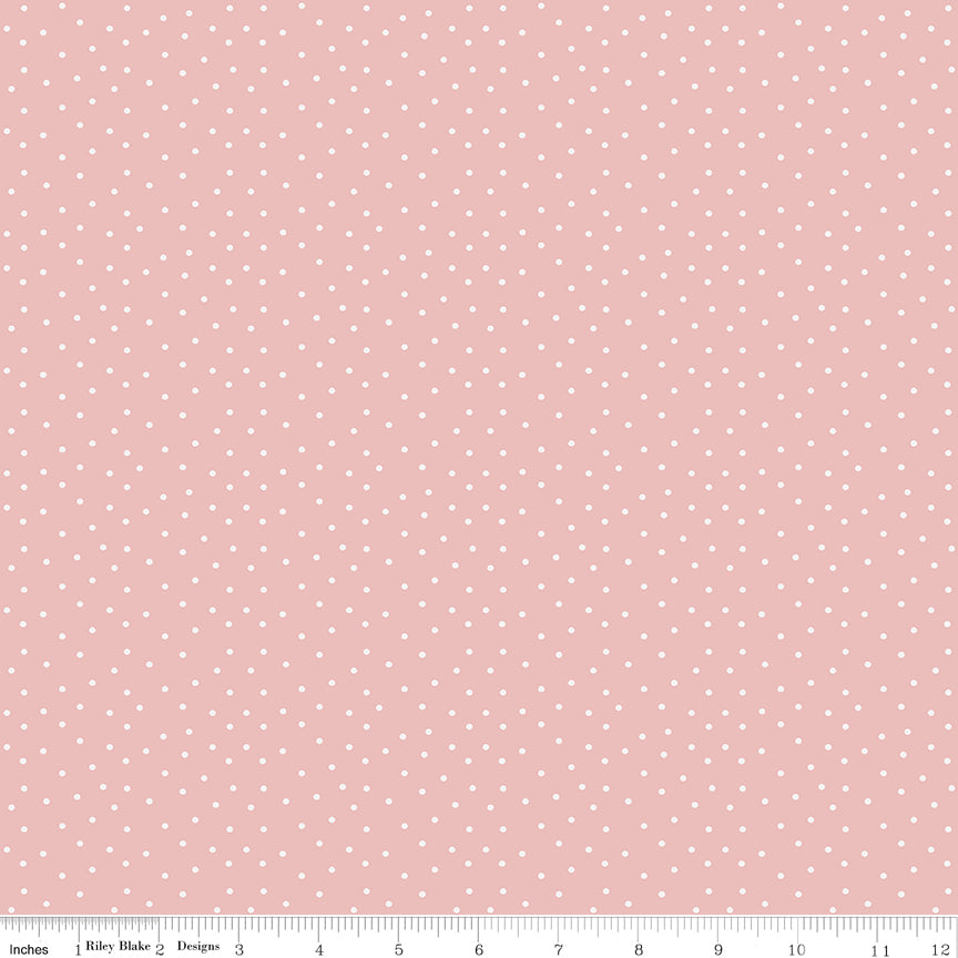 Little Garden Path Dots Pink Quilt Fabric by Little Garden Path — Lisa Audit