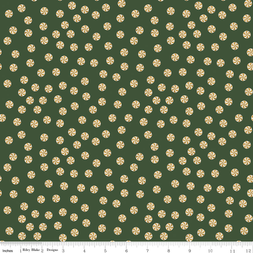 Santa's Fair Mints Green Quilt Fabric by Lisa Audit