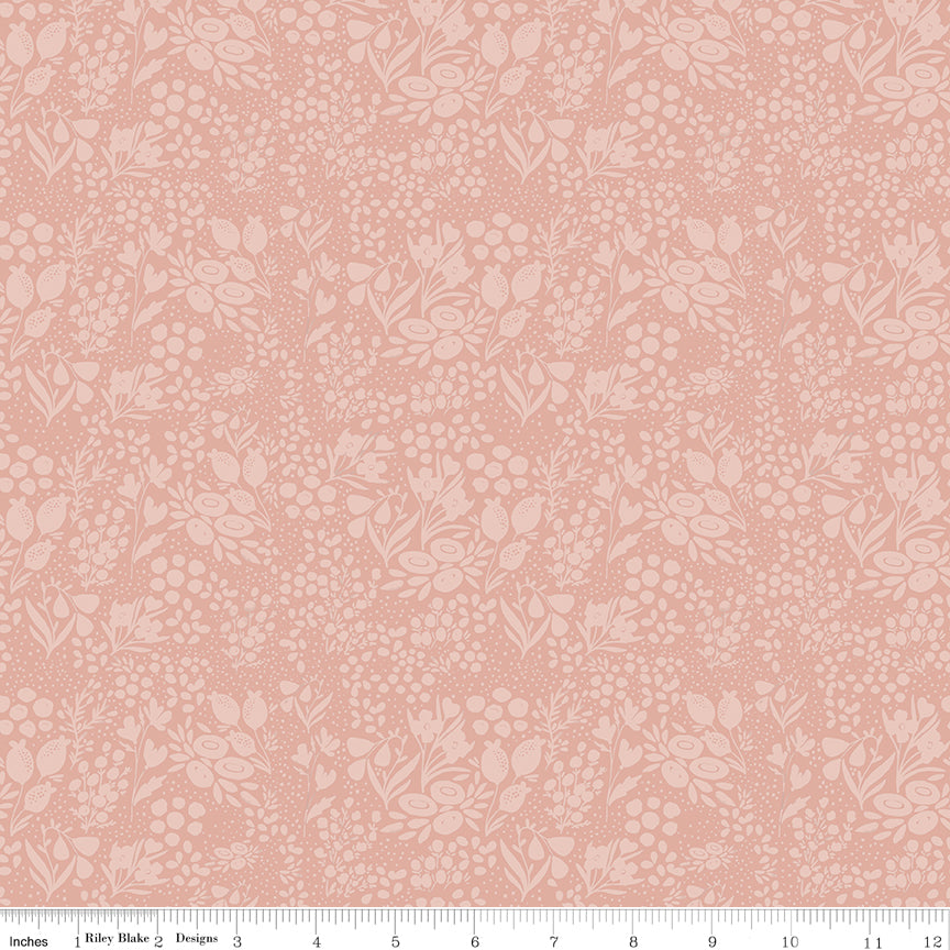 Silly Goose Tonal Floral Pink Quilt Fabric by Silly Goose — Echo Park