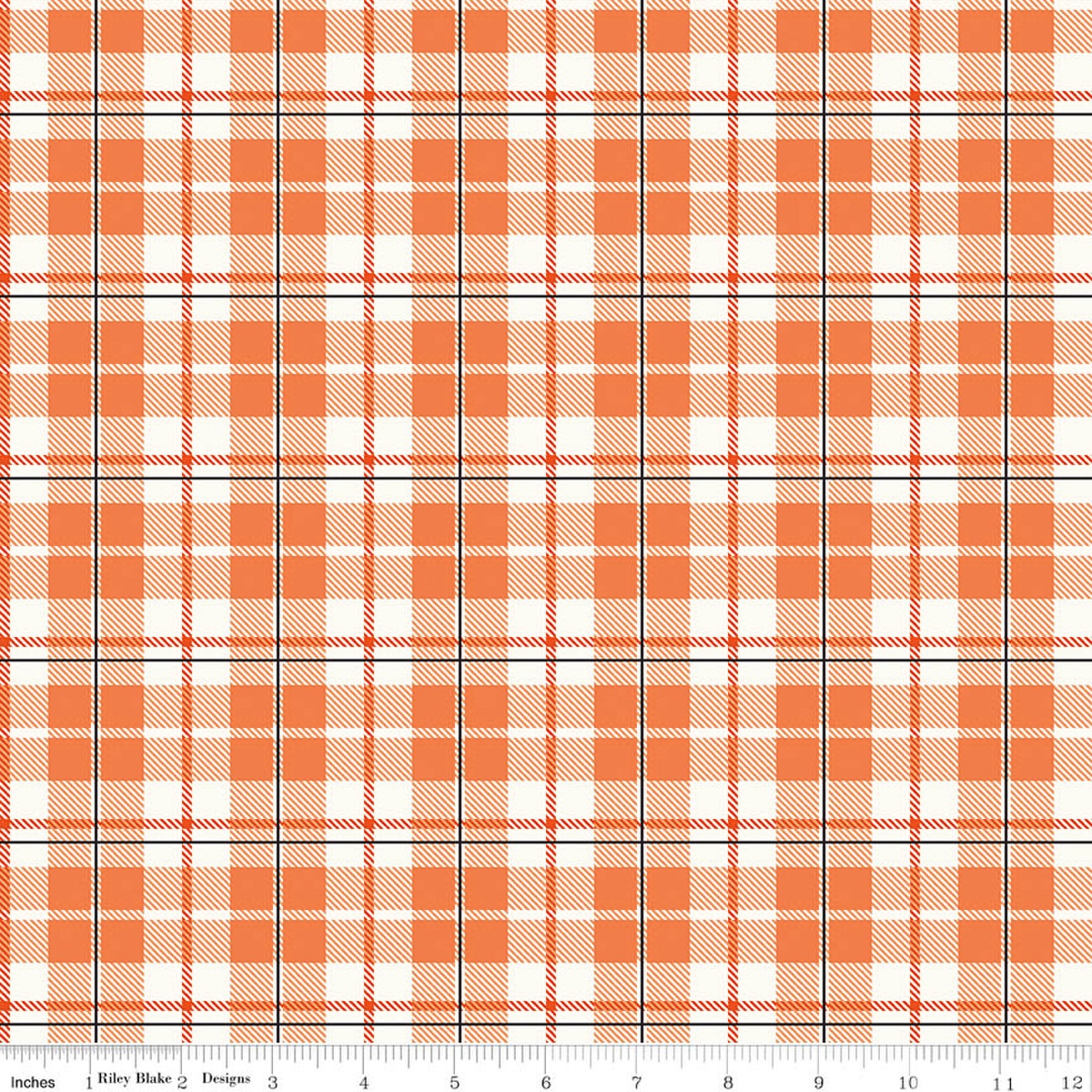 Vintage Boo Plaid Pumpkin Quilt Fabric by Vintage Boo — My Minds Eye