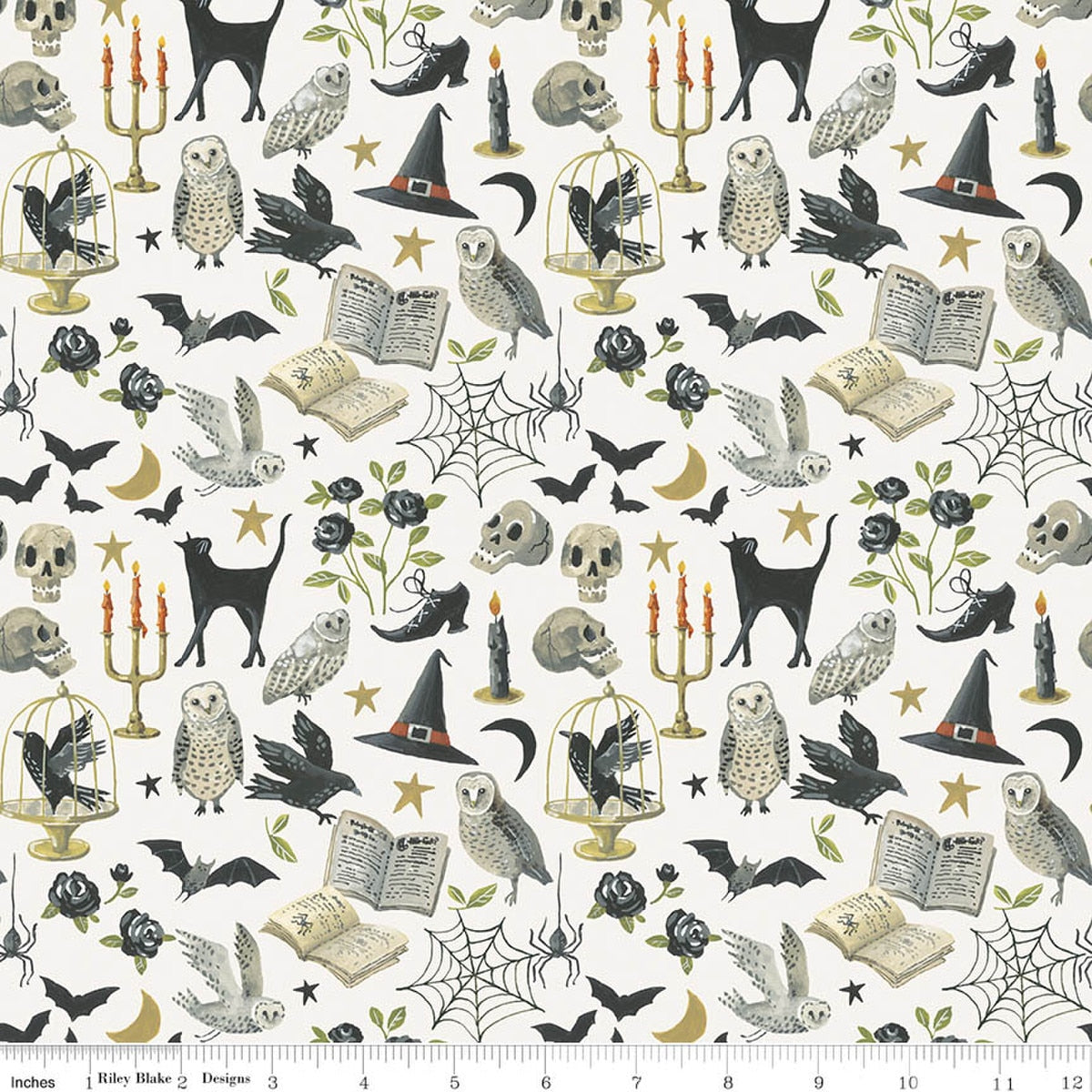 Witchy Vibes Curiosities Ghost Quilt Fabric by Witchy Vibes — Lisa Audit