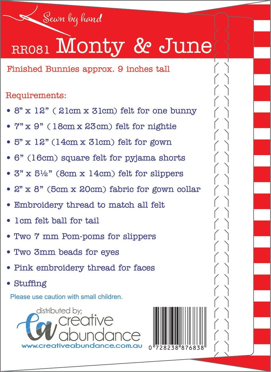 Back of the Monty & June Pattern by Creative Abundance