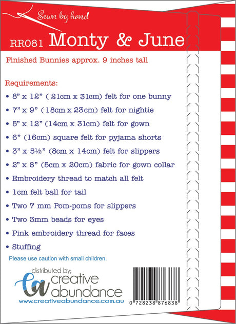 Back of the Monty & June Pattern by Creative Abundance