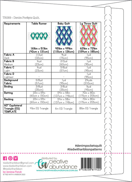 Back of the Denim Pockets Quilt Pattern by Creative Abundance