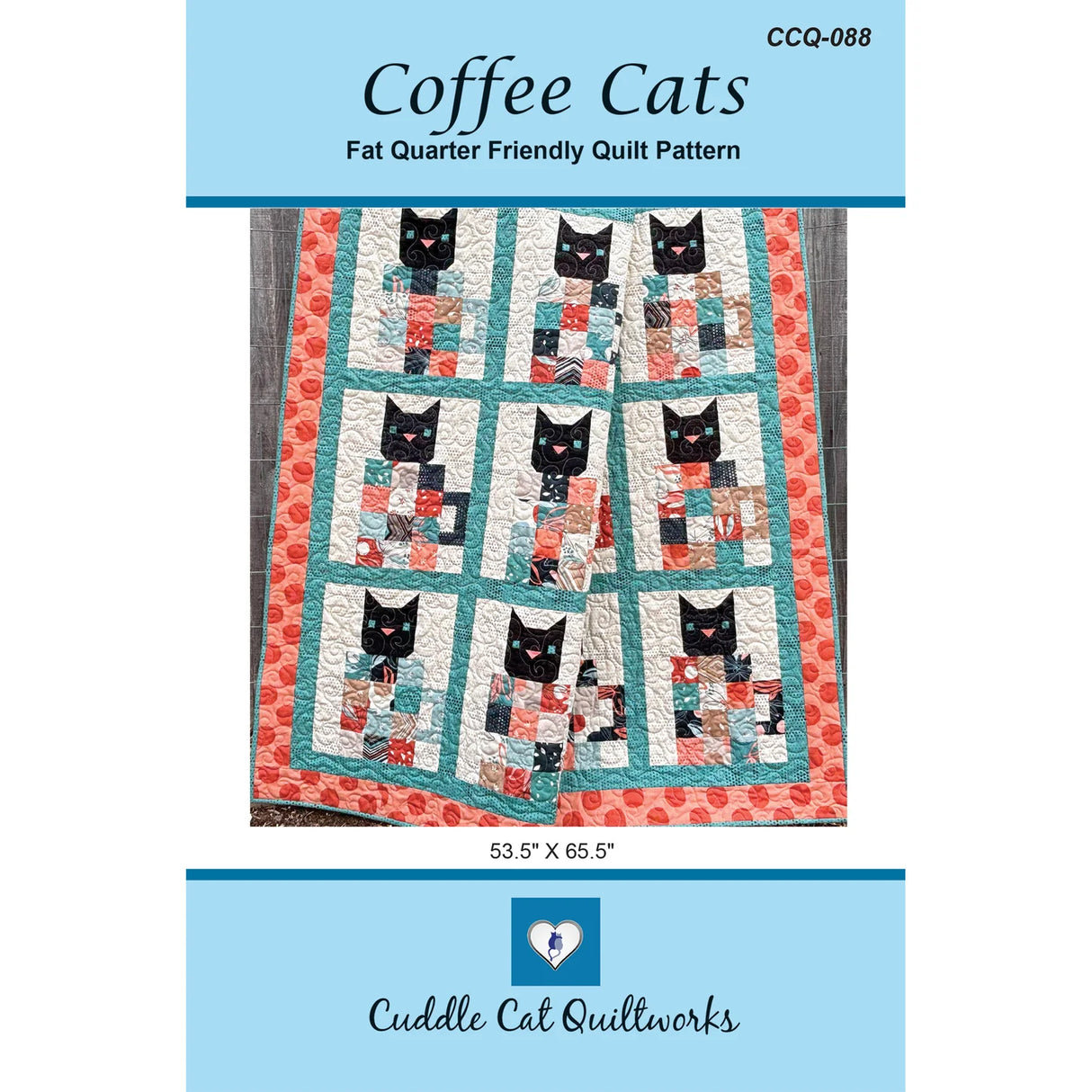 Coffee Cats Quilt Pattern by Cuddle Cat Quiltworks