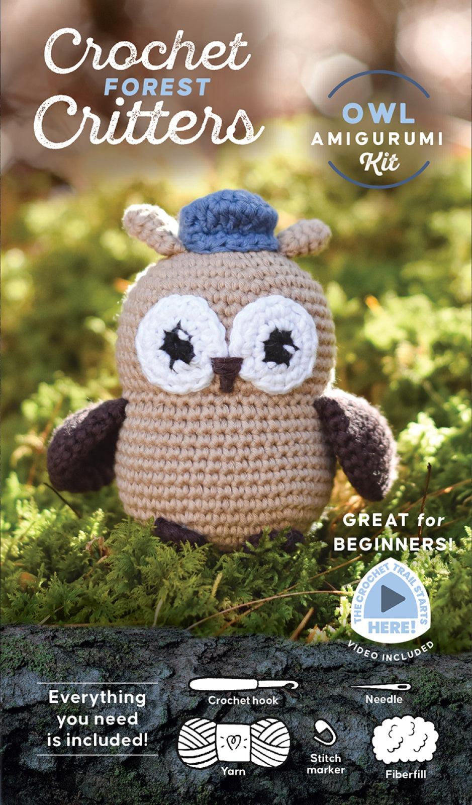 Back of the Crochet Forest Critters Amigurumi Kit Owl by Schiffer Publishing