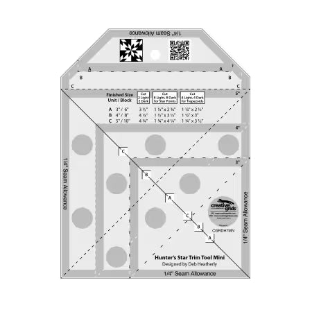 Creative Grids Hunter's Star Trim Tool Mini by Creative Grids Ruler