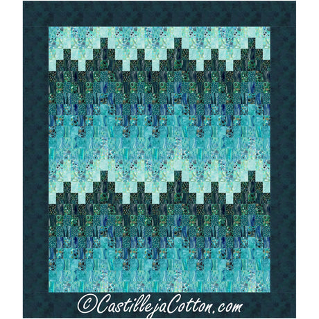 Bargello Breakers Ebb Quilt Pattern by Castilleja Cotton