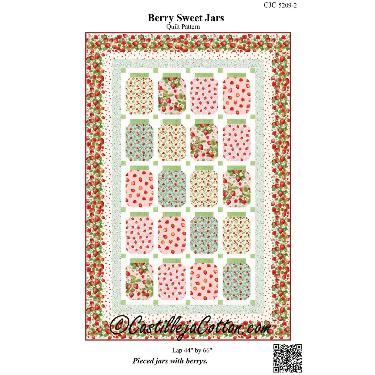 Berry Sweet Jars Quilt Pattern by Castilleja Cotton