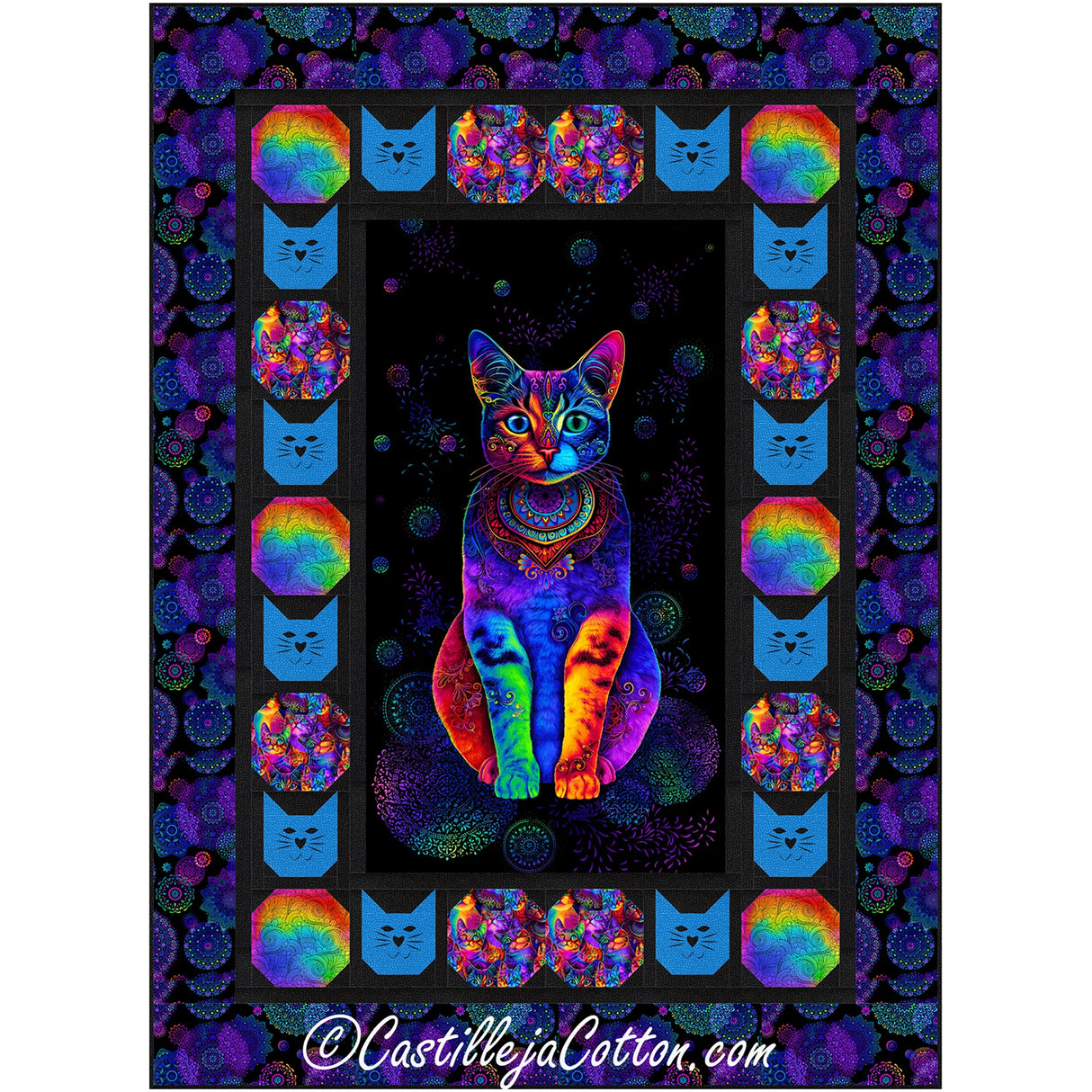 Wild Cats Meow Quilt Pattern by Castilleja Cotton