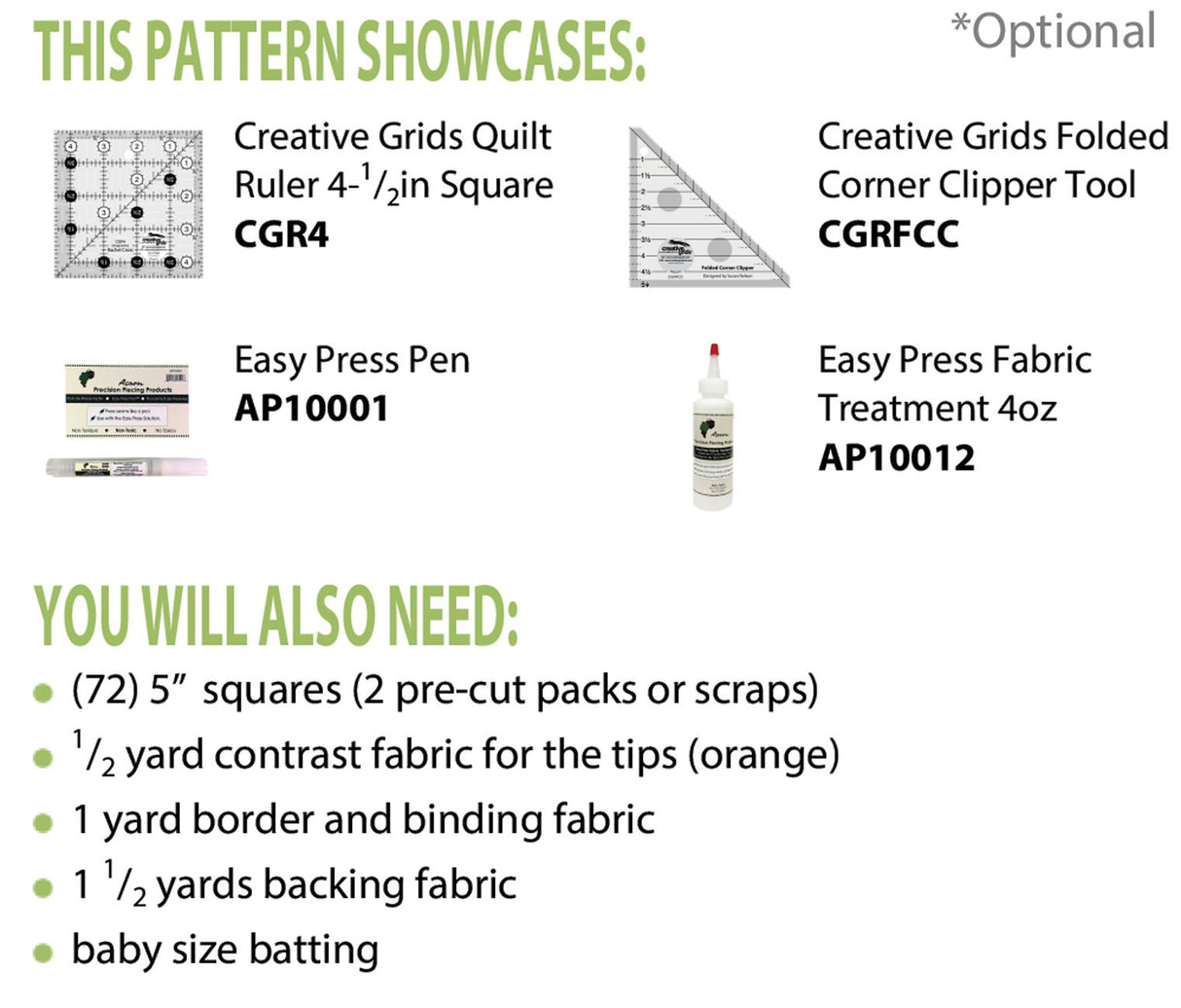 Back of the Tip-Top Baby Quilt Pattern by Cut Loose Press