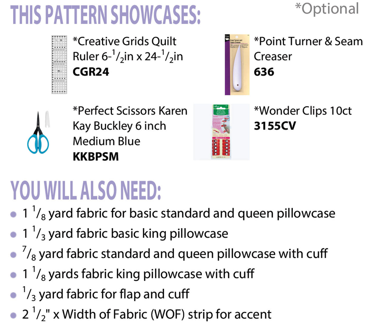 Back of the Hotel Pillowcase Pattern by Cut Loose Press