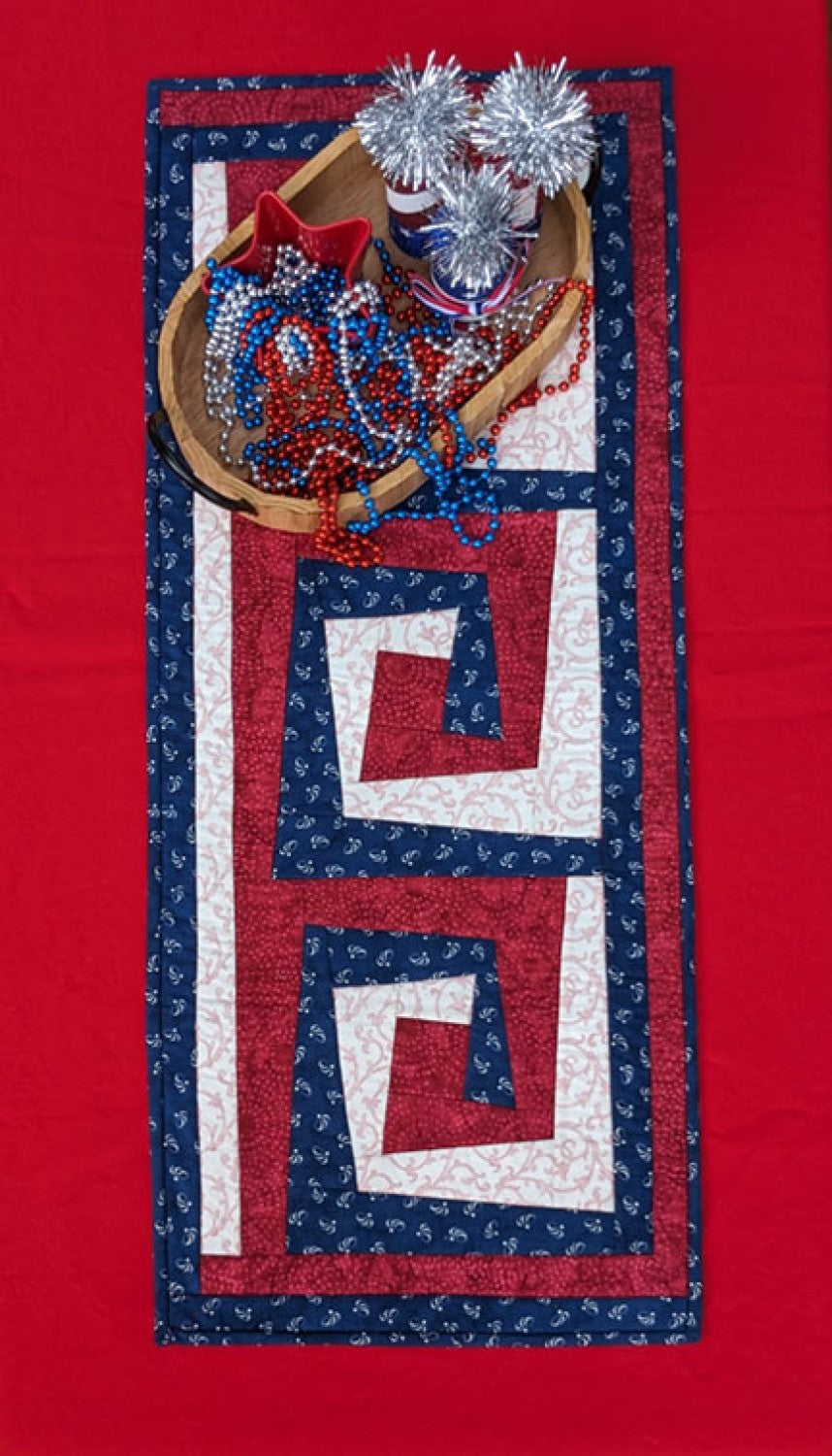 Wonky Waves Table Runner Pattern by Cut Loose Press