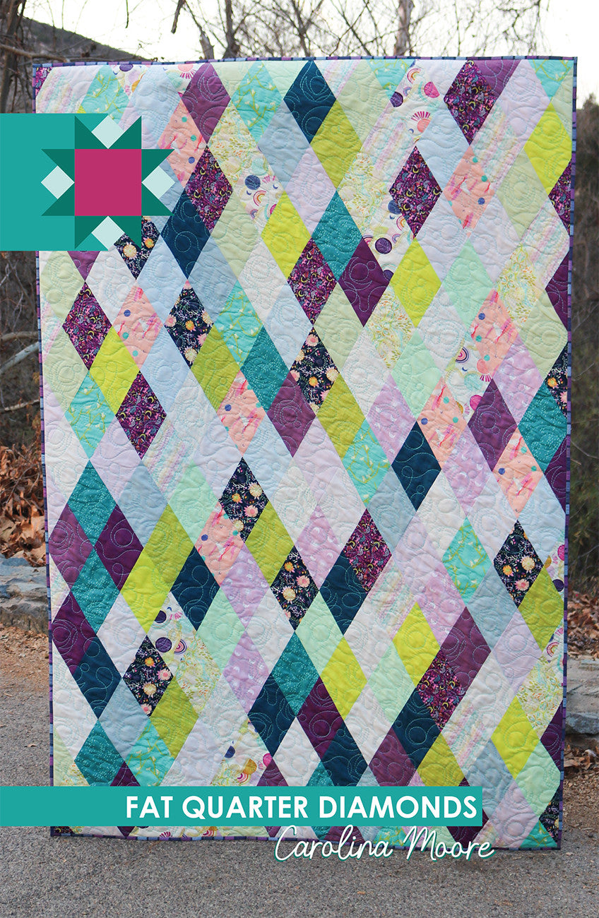 Fat Quarter Diamonds Quilt Pattern by Carolina Moore