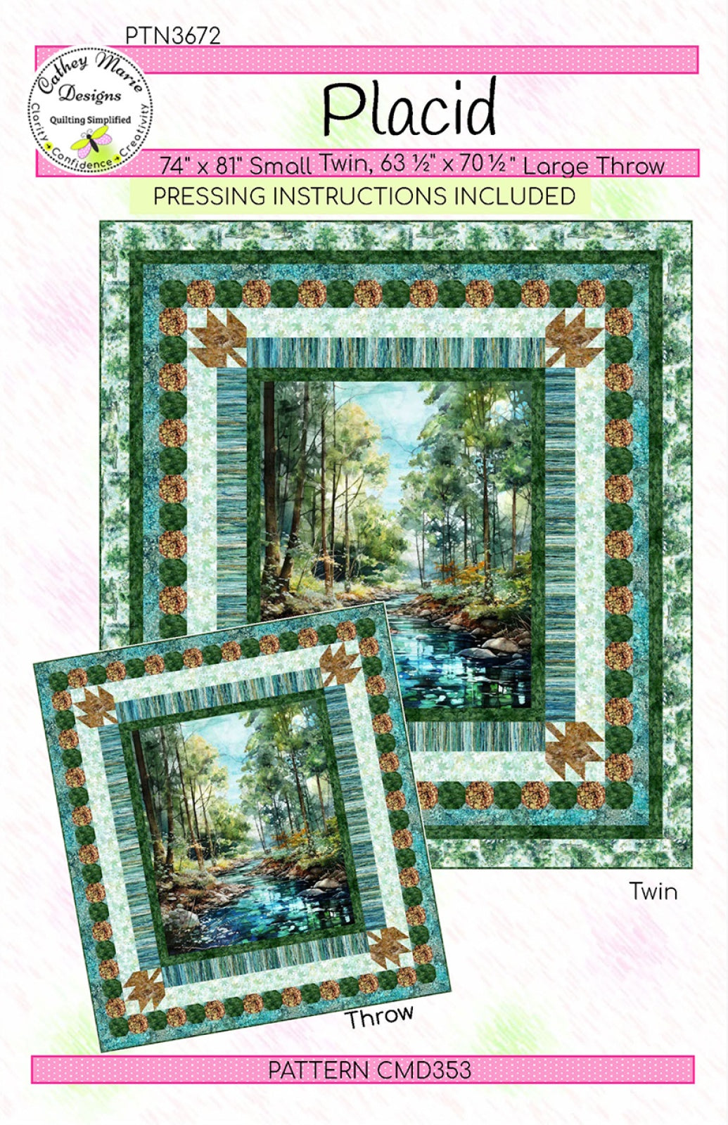 Placid Quilt Pattern by Cathey Marie Designs