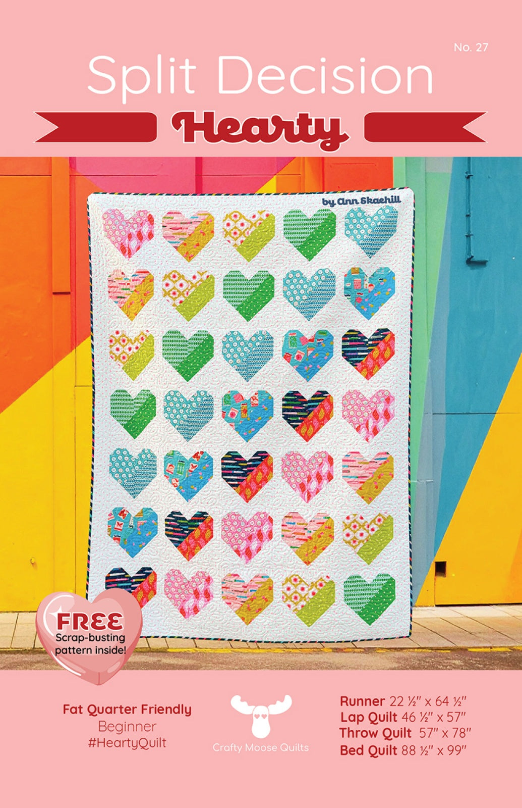 Split Decision: Hearty Quilt Pattern by Crafty Moose Quilts
