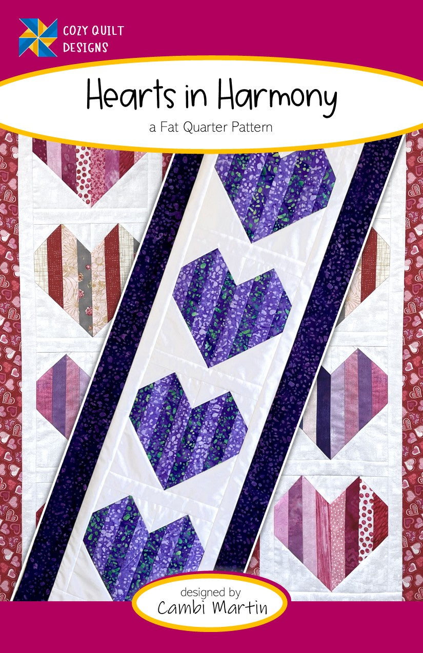 Hearts in Harmony Downloadable Pattern by Cozy Quilt Designs