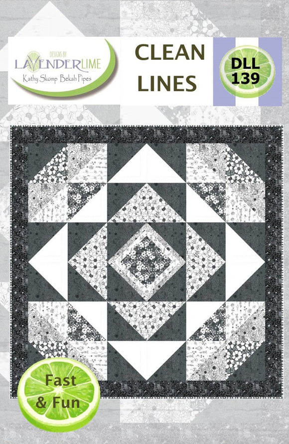 Clean Lines Downloadable Pattern by Lavender Lime Quilting