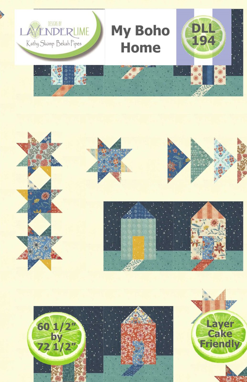 My Boho Home Downloadable Pattern by Lavender Lime Quilting