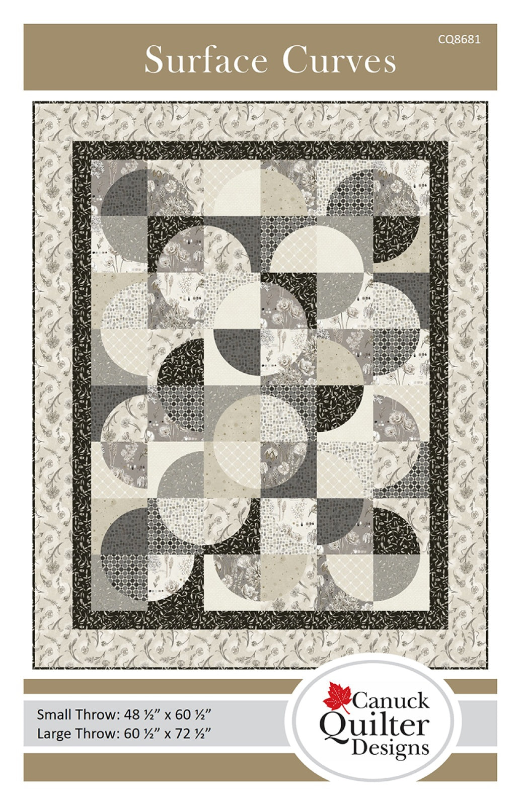 Surface Curves Quilt Pattern by Canuck Quilter Designs