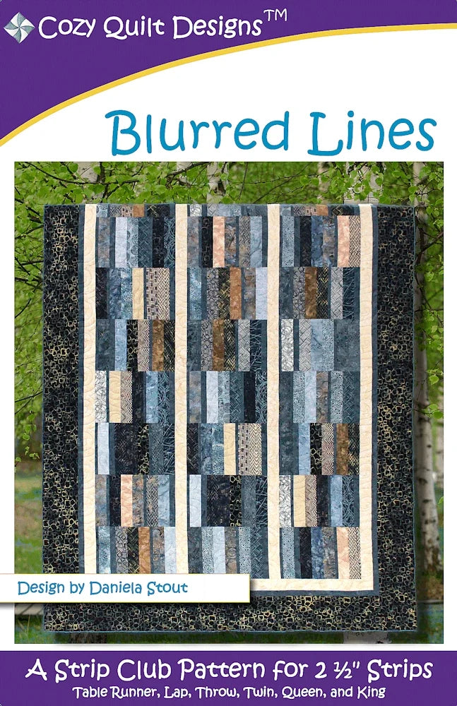 Blurred Lines Downloadable Pattern by Cozy Quilt Designs