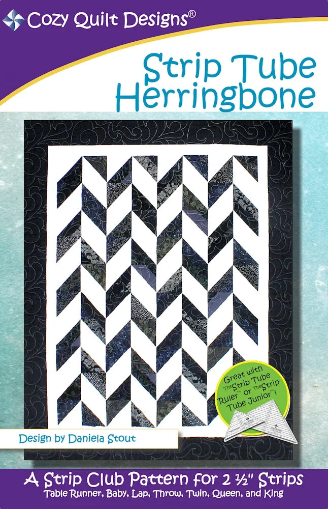 Strip Tube Herringbone Downloadable Pattern by Cozy Quilt Designs