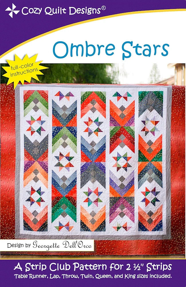 Ombre Stars Downloadable Pattern by Cozy Quilt Designs