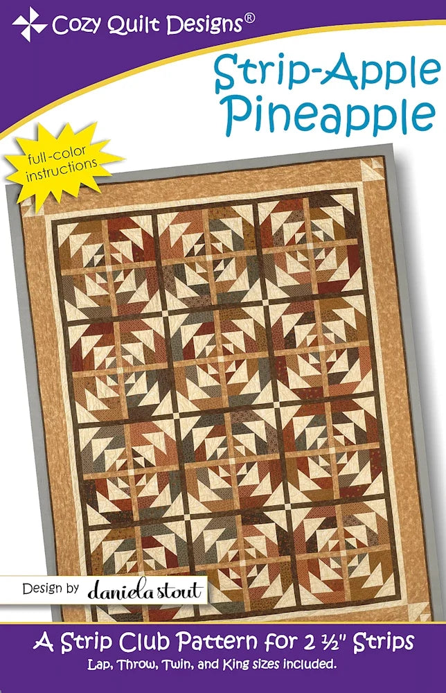 Strip-Apple Pineapple Downloadable Pattern by Cozy Quilt Designs