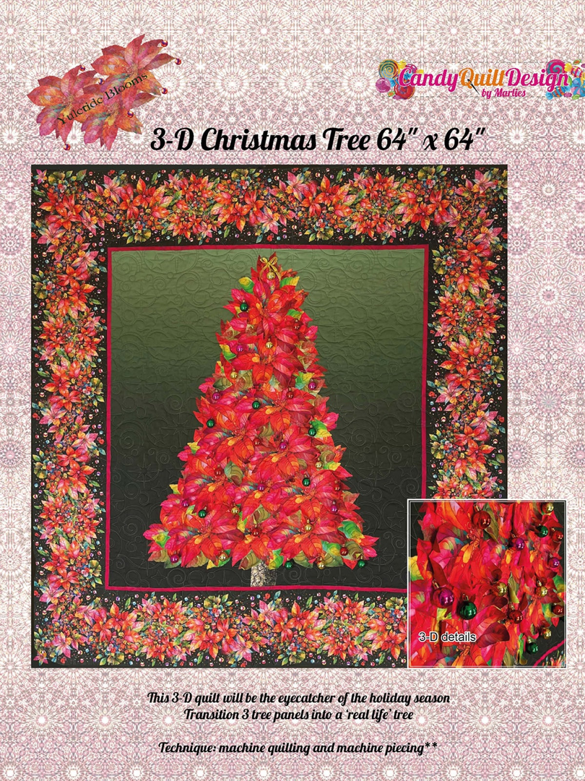 3-D Christmas Tree Quilt Pattern by Candy Quilt Design
