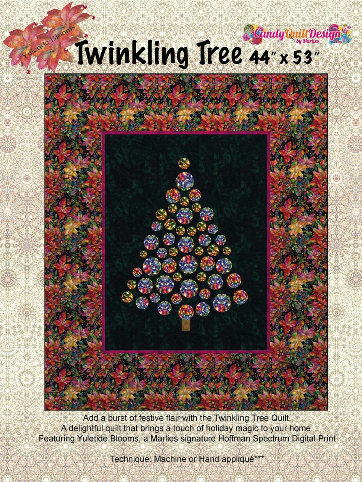 Twinkling Tree Quilt Pattern by Candy Quilt Design
