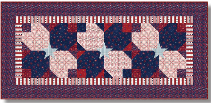 American Dreams Runner Pattern by The Whimsical Workshop