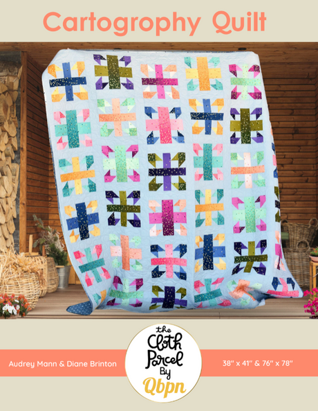 Cartogrophy Quilt Downloadable Pattern by Cloth Parcel