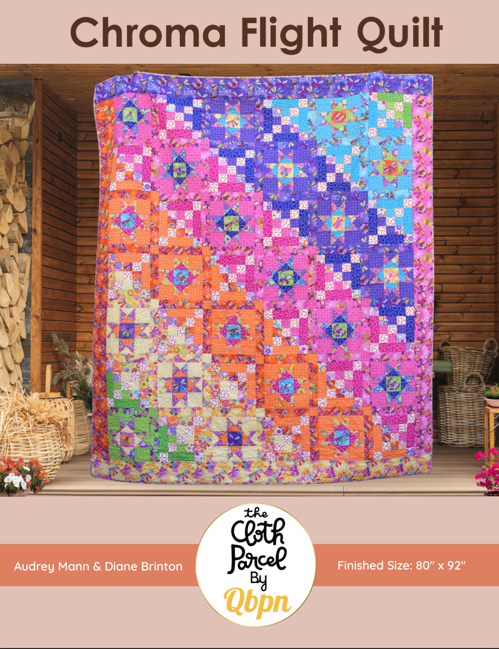 Chroma Flight Quilt Downloadable Pattern by Cloth Parcel