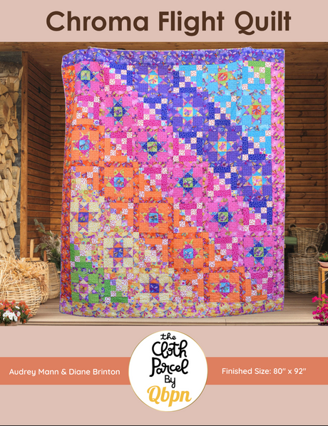 Chroma Flight Quilt Downloadable Pattern by Cloth Parcel