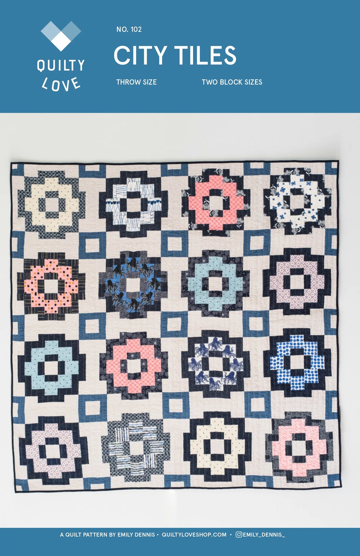 City Tiles Quilt Pattern by Quilty Love