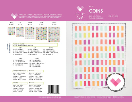 Coins Quilt Pattern by Quilty Love