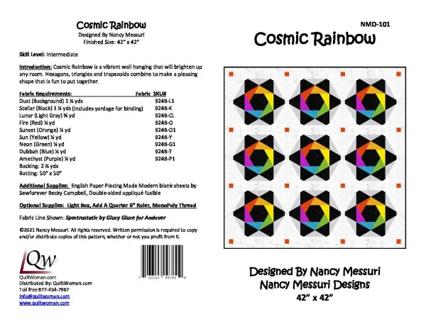 Cosmic Rainbow Downloadable Pattern by Nancy Messuri Designs
