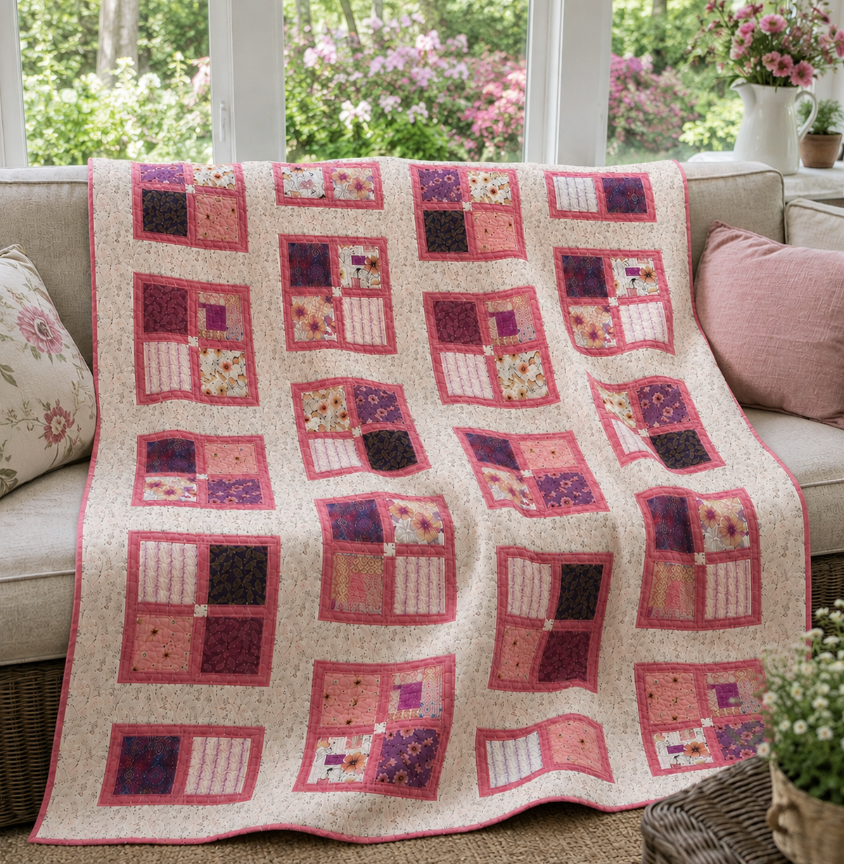 Windows Downloadable Pattern by Cuddle Cat Quiltworks
