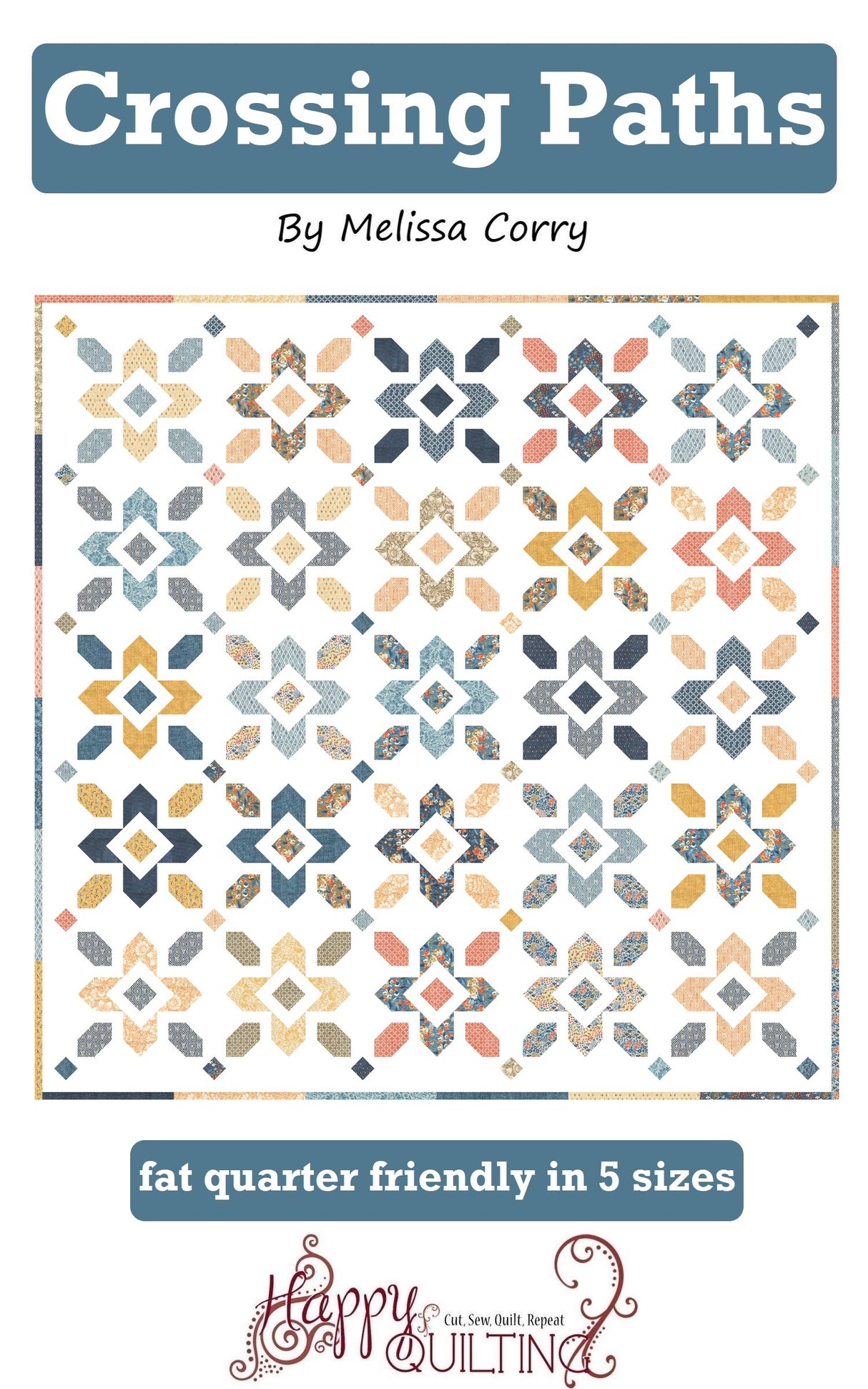 Crossing Paths Downloadable Pattern by Happy Quilting Melissa Corry
