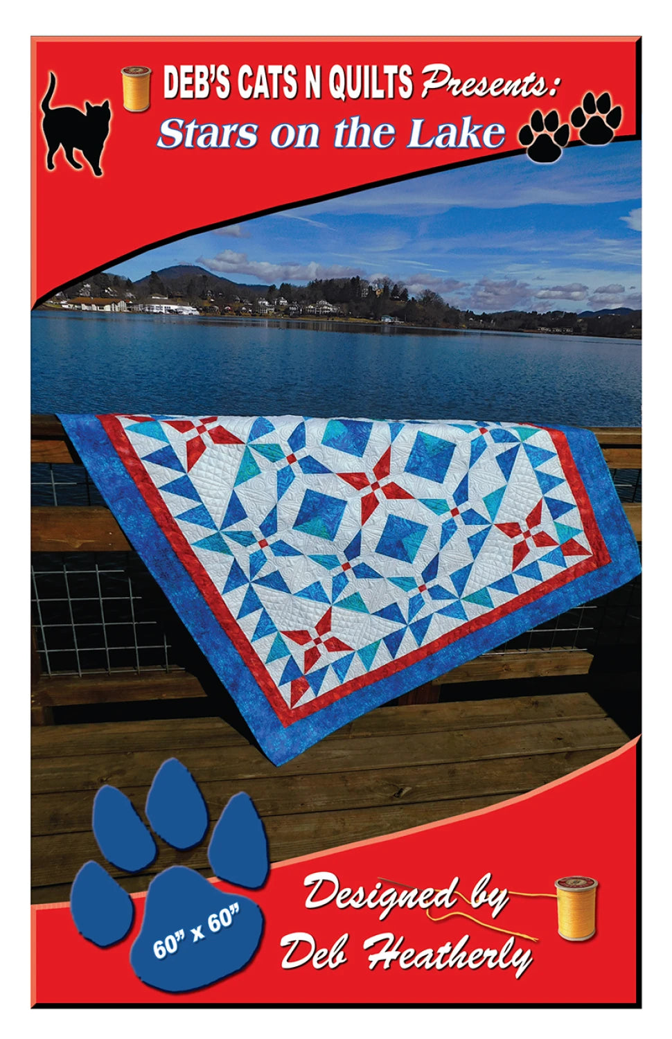 Stars on the Lake Quilt Pattern by Debs Cats N Quilts