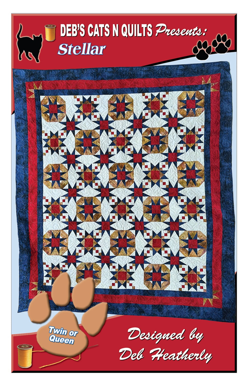 Stellar Quilt Pattern by Deb's Cats N Quilts